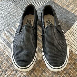 Vans women’s  Black Perforated Slip-On Sneakers